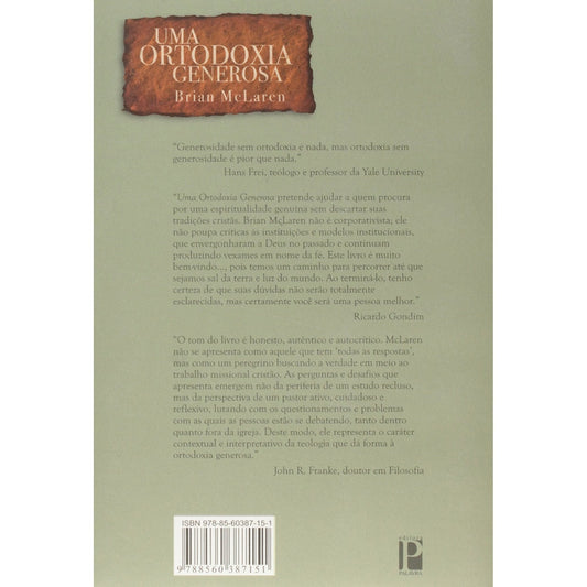 Uma Ortodoxia Generosa | Brian McLaren