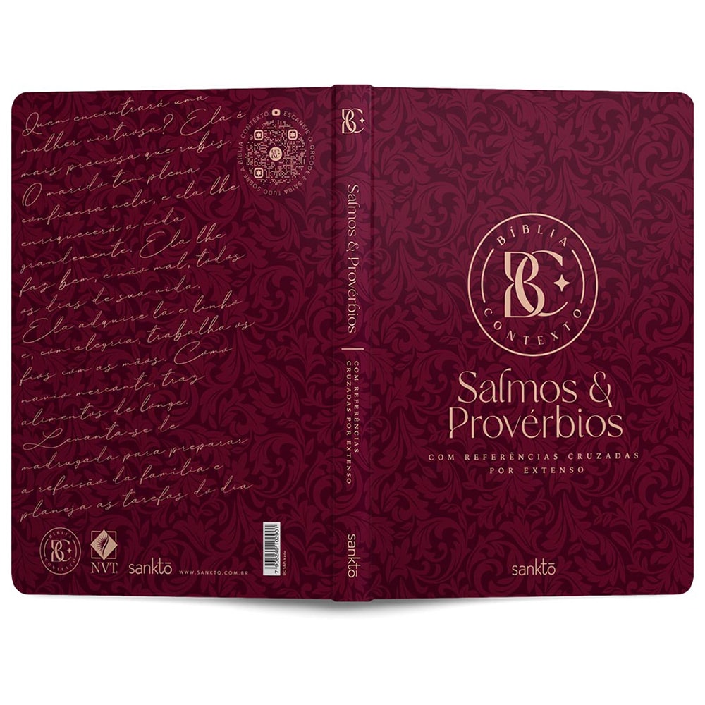 Bíblia Contexto | Salmos e Provérbios | NVT | Capa Dura | Vinho