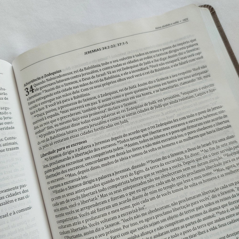 Bíblia de Estudo Integrada | NVI | Letra Normal | Capa Luxo Cinza e Azul