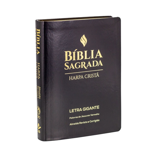 Bíblia Sagrada Grande com Harpa Cristã | ARC | Letra Gigante | Capa Luxo Preta