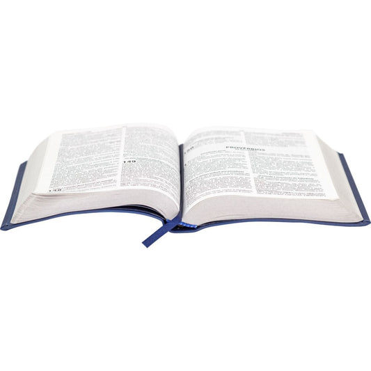 Bíblia Sagrada com Harpa Cristã | ARC | Letra Grande | Capa Luxo Azul