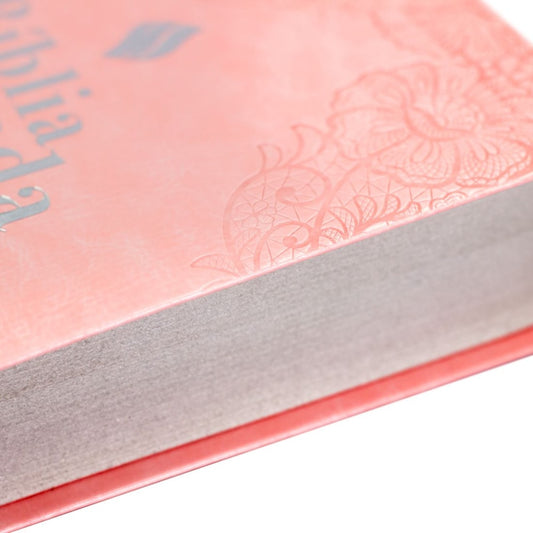 Bíblia Sagrada com Harpa Cristã | ARC | Letra Gigante | Capa Luxo Rosa