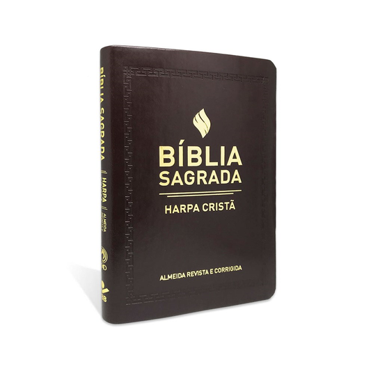 Bíblia Sagrada Slim com Harpa Cristã | ARC | Letra Normal | Marrom