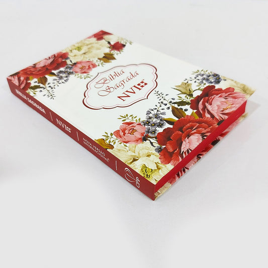 Bíblia Sagrada Slim Arranjo de Flores | NVI | Letra Normal | Capa Dura