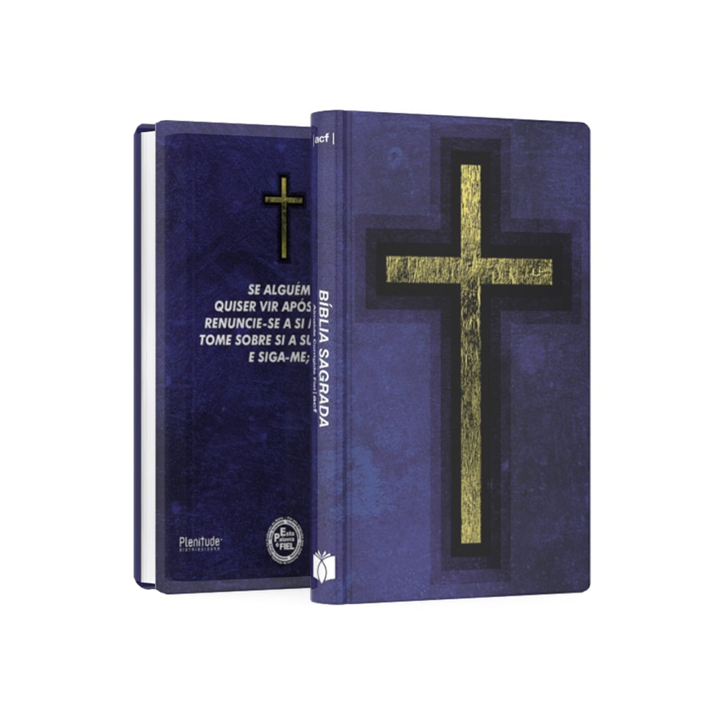 Bíblia Sagrada Cruz Azul | ACF | Letra Normal | Capa Dura