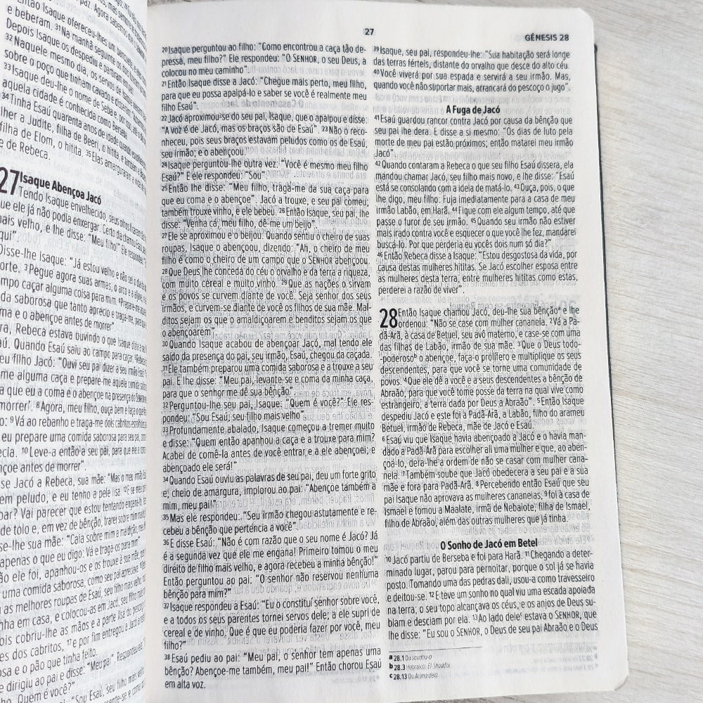 Bíblia Sagrada Slim | NVI | Letra Maior | Capa Luxo Marrom