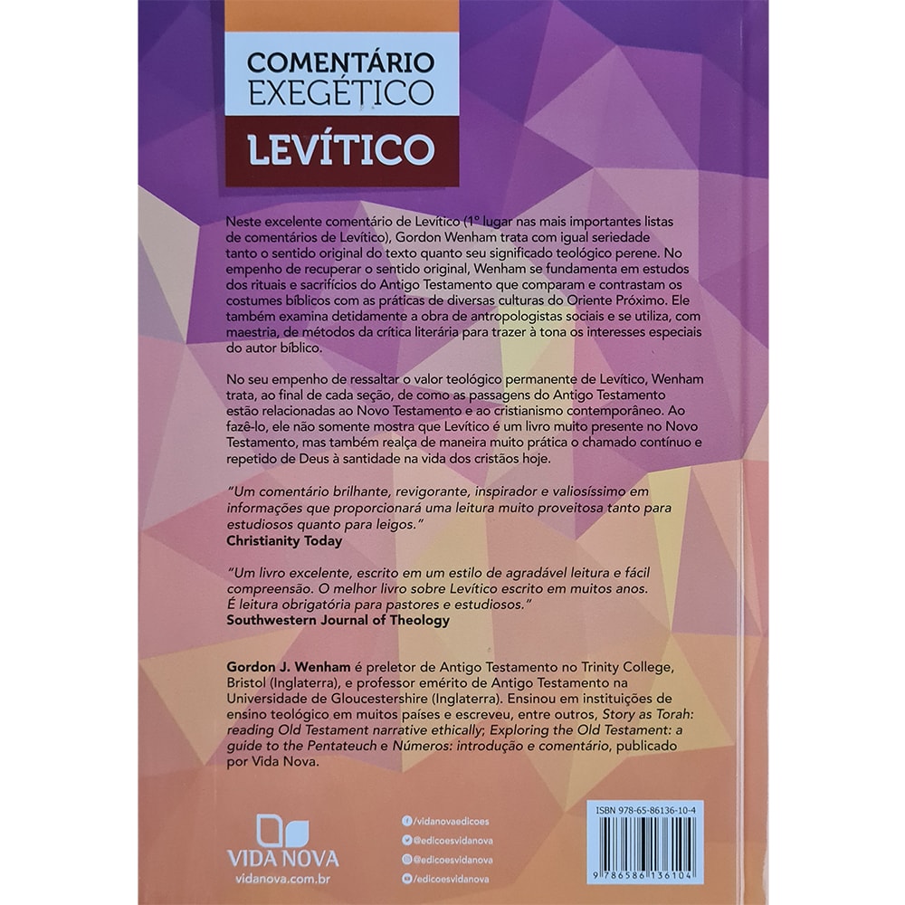 Levítico: Comentário Exegético | Gordon J Wenham
