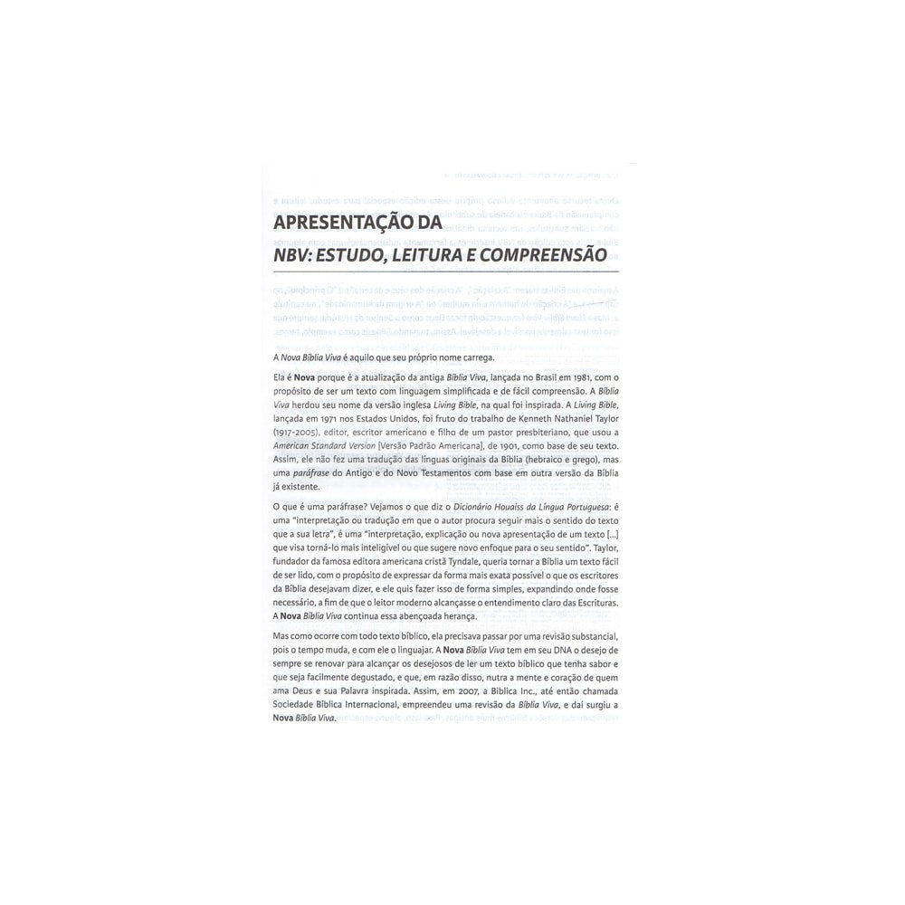 Bíblia De Estudo Nova Bíblia Viva | NVB | Capa Preta