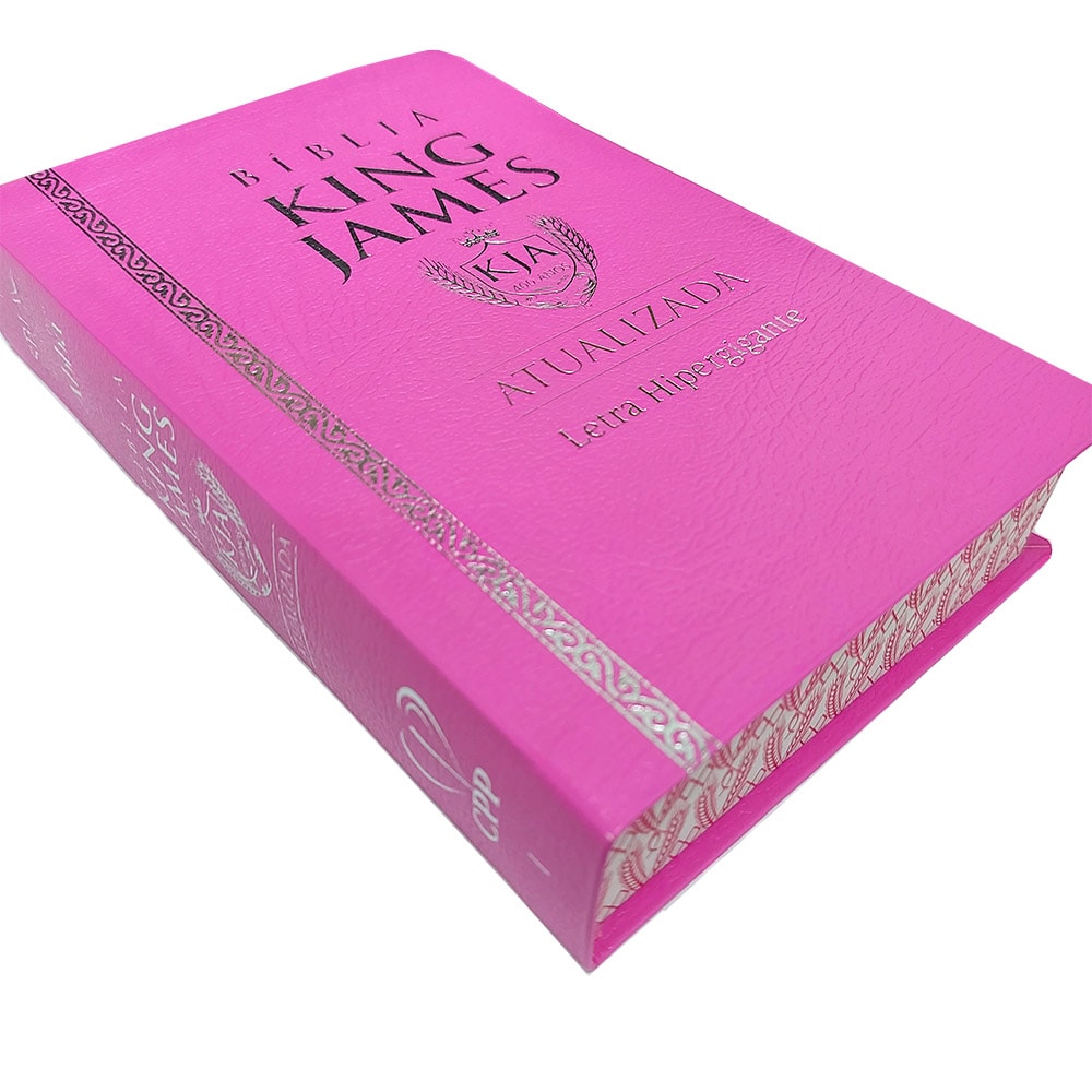 Bíblia King James Atualizada | KJA | Letra Hipergigante | Capa Coverbook Rosa