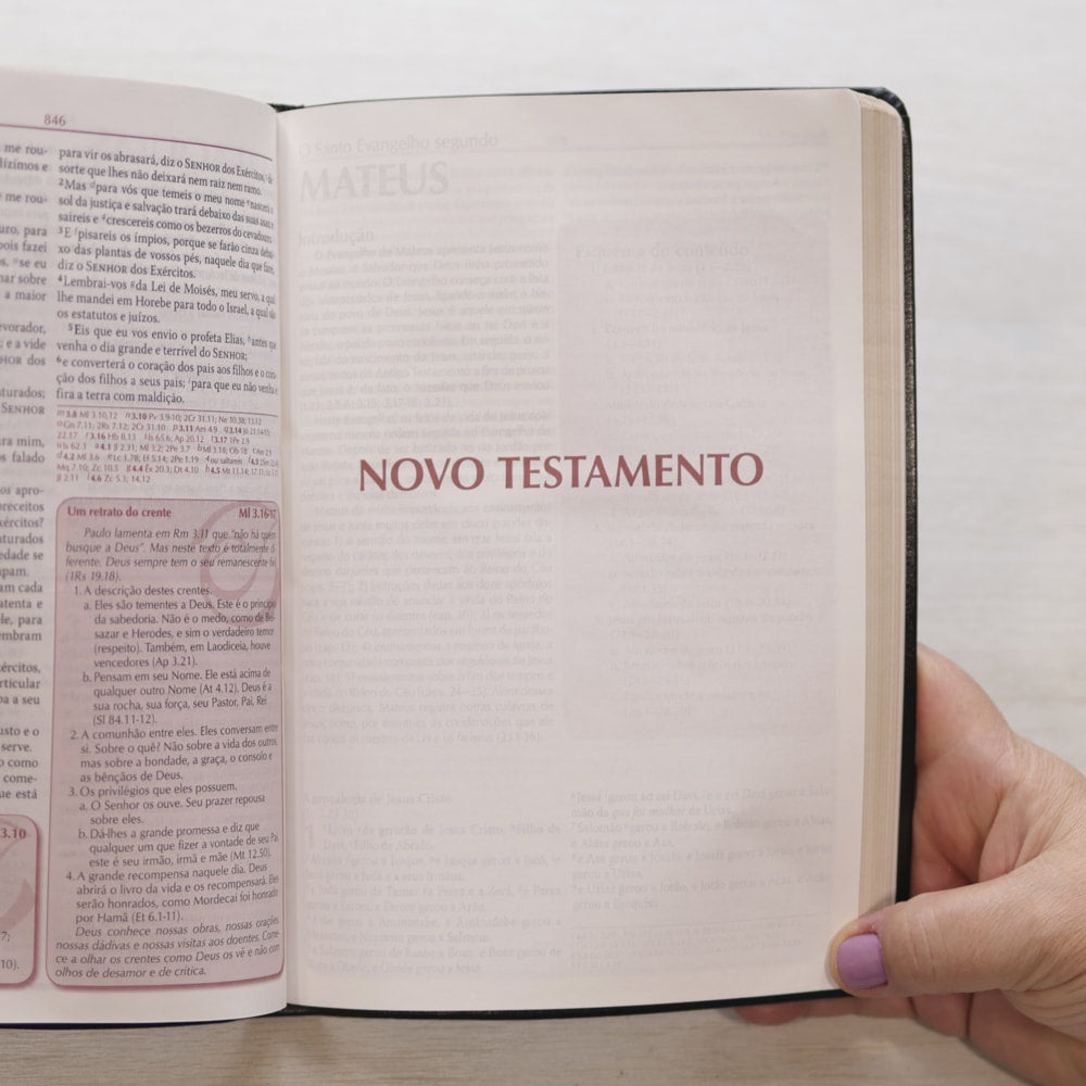 A Bíblia do Pregador | ARC | Letra Normal | Capa PU Preta Nobre