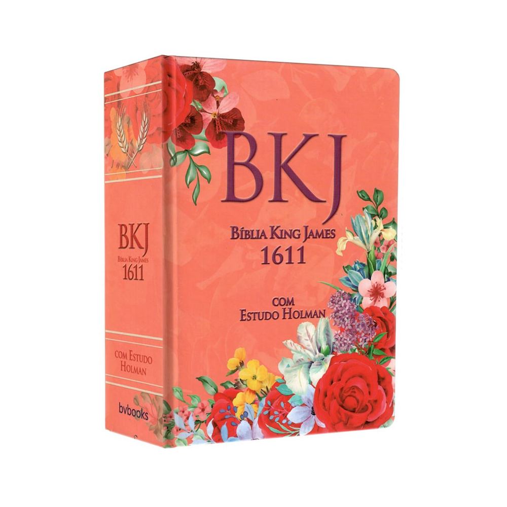 Bíblia King James 1611 Com Estudo Holman BKJ Feminina Floral