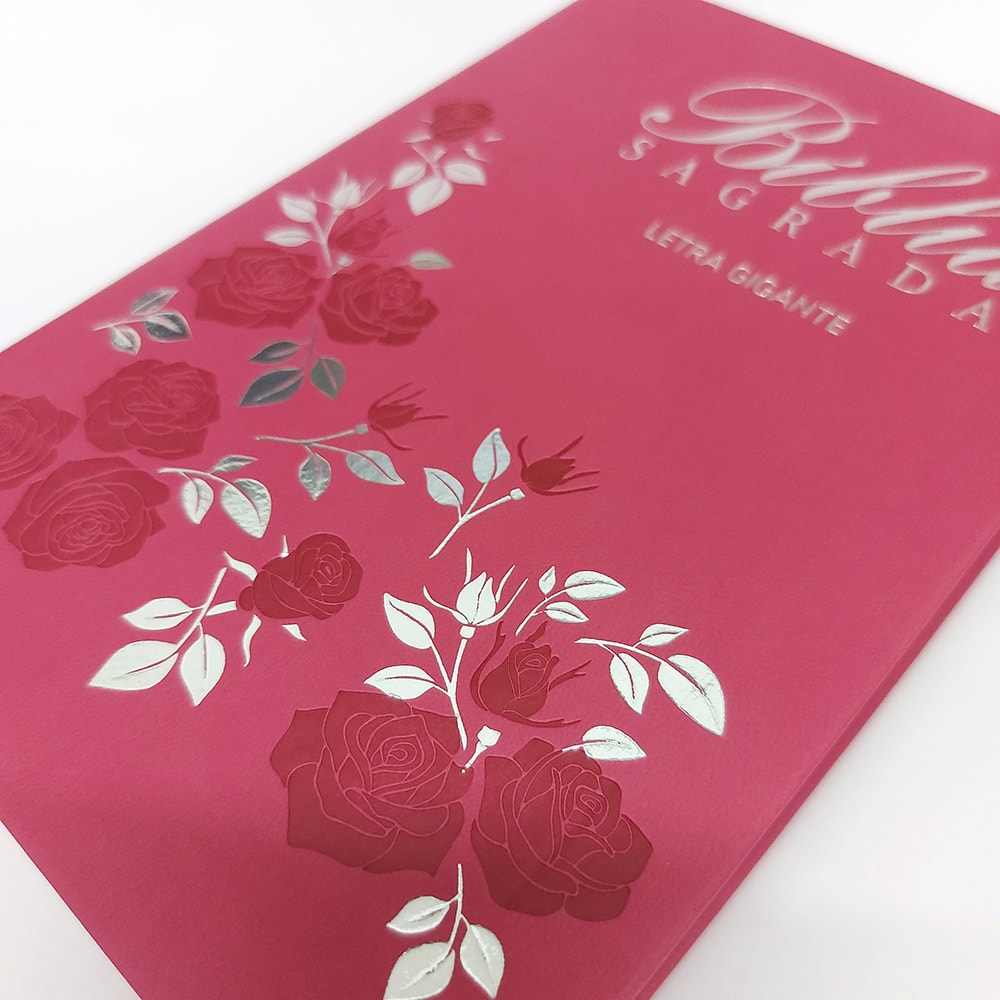 Bíblia Sagrada | NAA | Letra Gigante | Capa Luxo Pink Flores