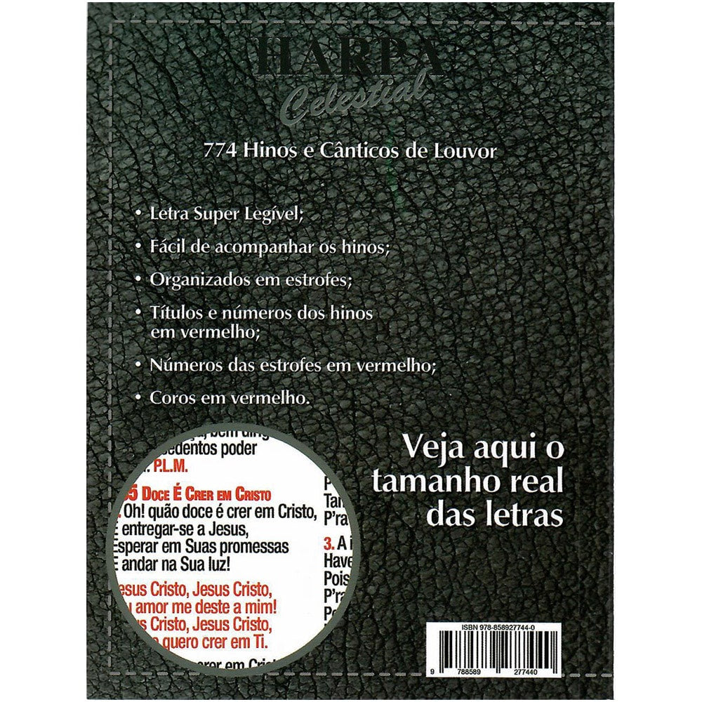 Harpa Celestial 774 |Super Legível | Cinza