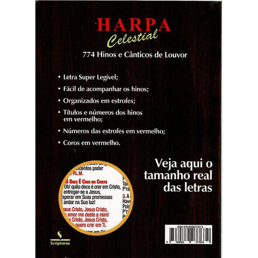 Harpa Celestial 774 | Letra grande | Fé Madeira