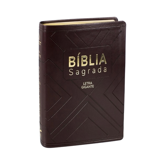 Bíblia Sagrada | NAA | Letra Gigante | Capa Marrom Luxo