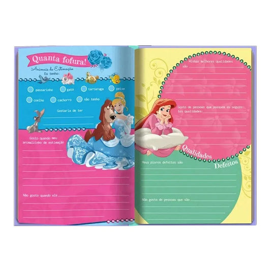 Meu Diário Magico Princesas da Disney | C/ Caneta Magica