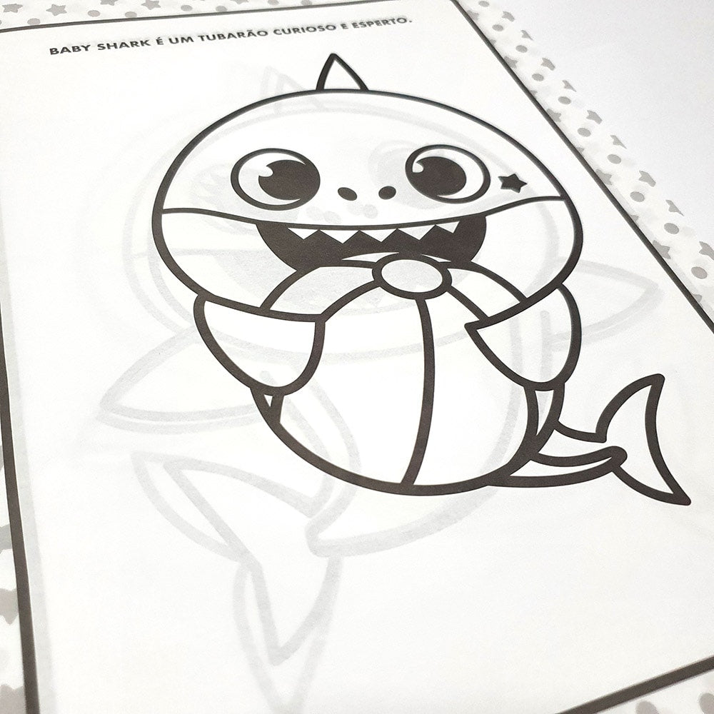 Ler e Colorir com Lápis | Baby Shark | Gigante