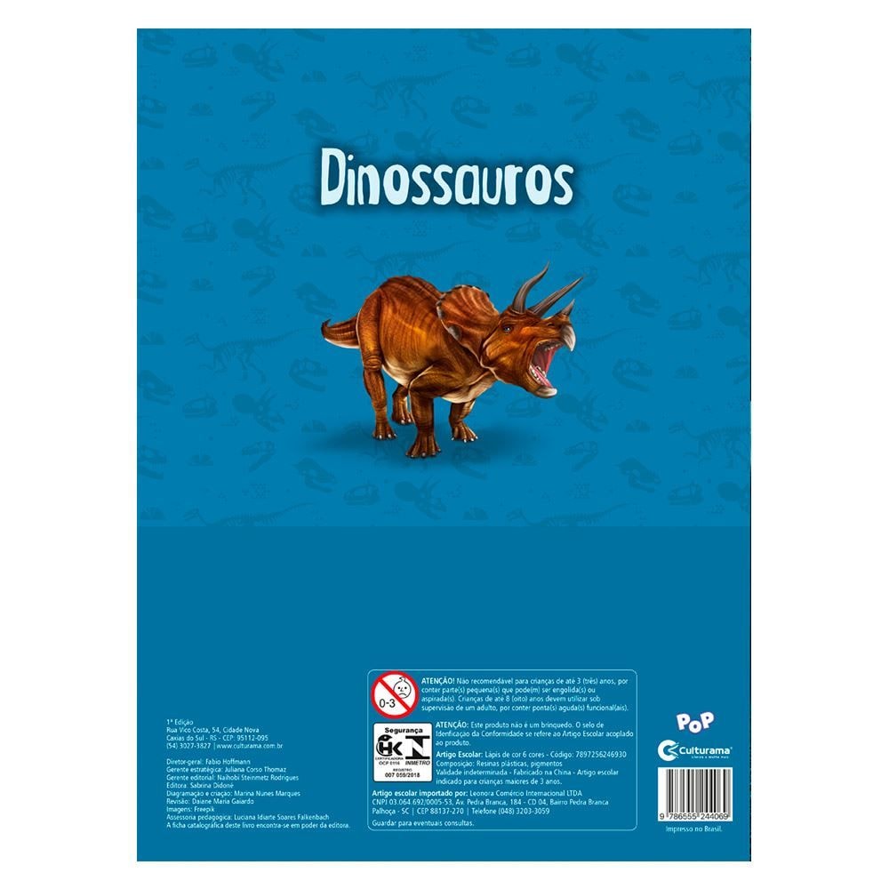 Ler e Colorir com Lápis | POP Gigante | Dinossauro