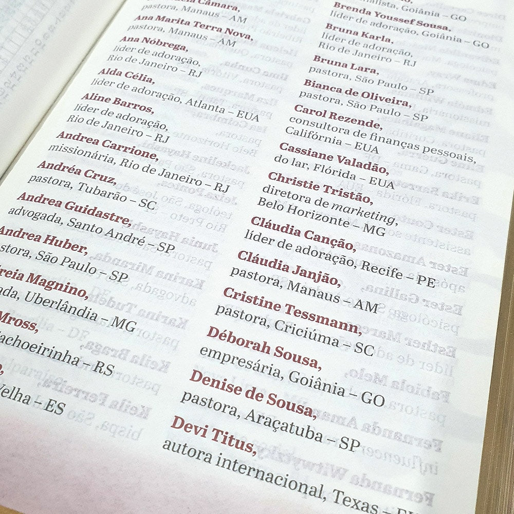 Bíblia de Toda Mulher | NAA | Capa Luxo Pink