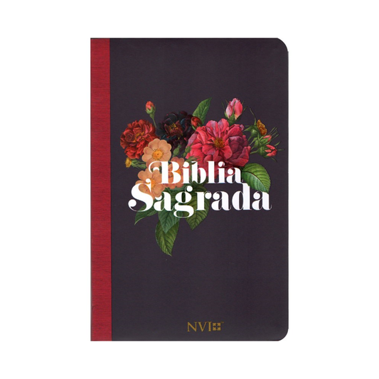 Bíblia Sagrada | Nvi | Letra Grande | Floral Vinho