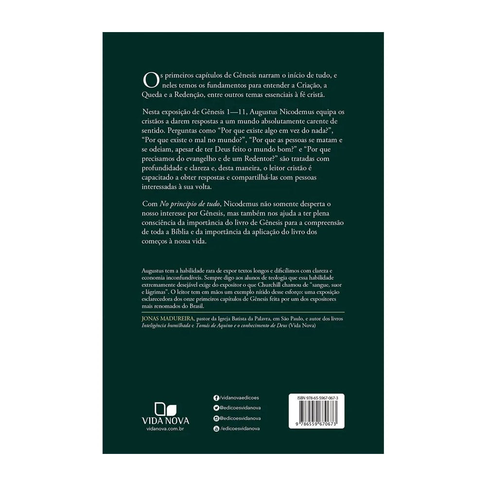 No Princípio de Tudo | Augustus Nicodemus