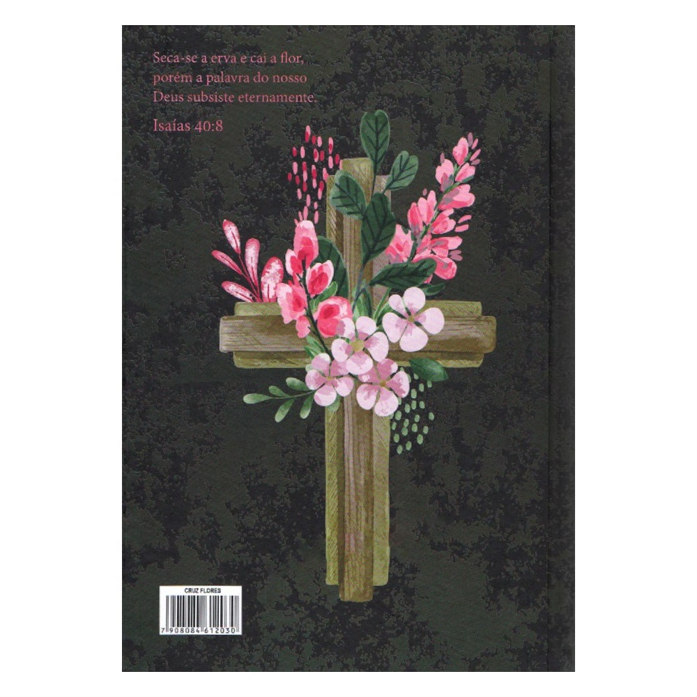 Bíblia Sagrada Letra Jumbo | ARC | Capa Dura Cruz Flores