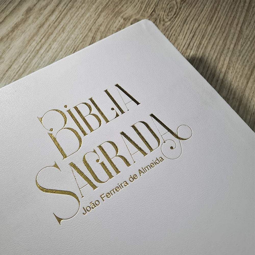 Bíblia Sagrada para Presente com Caixa | ARC | Capa Luxo Branca