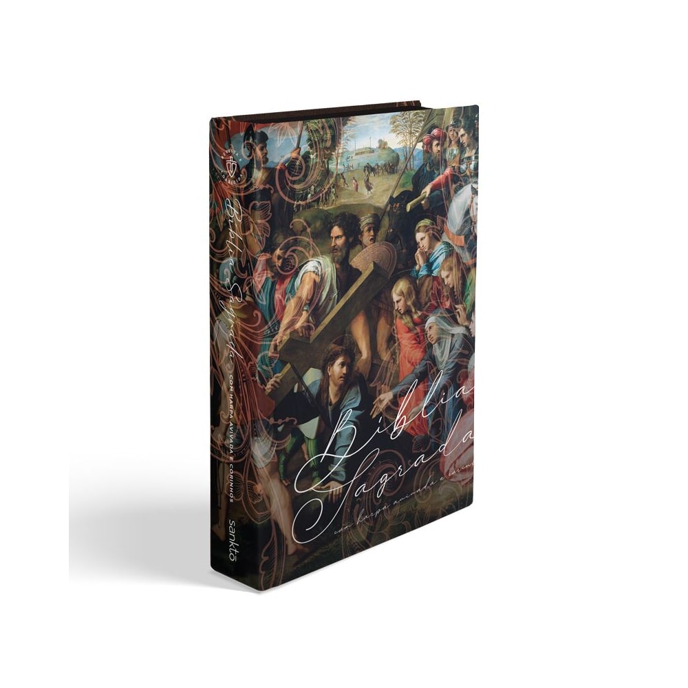 Bíblia Sagrada com Harpa Avivada e Corinhos | ARC | Capa Dura Paixão De Cristo