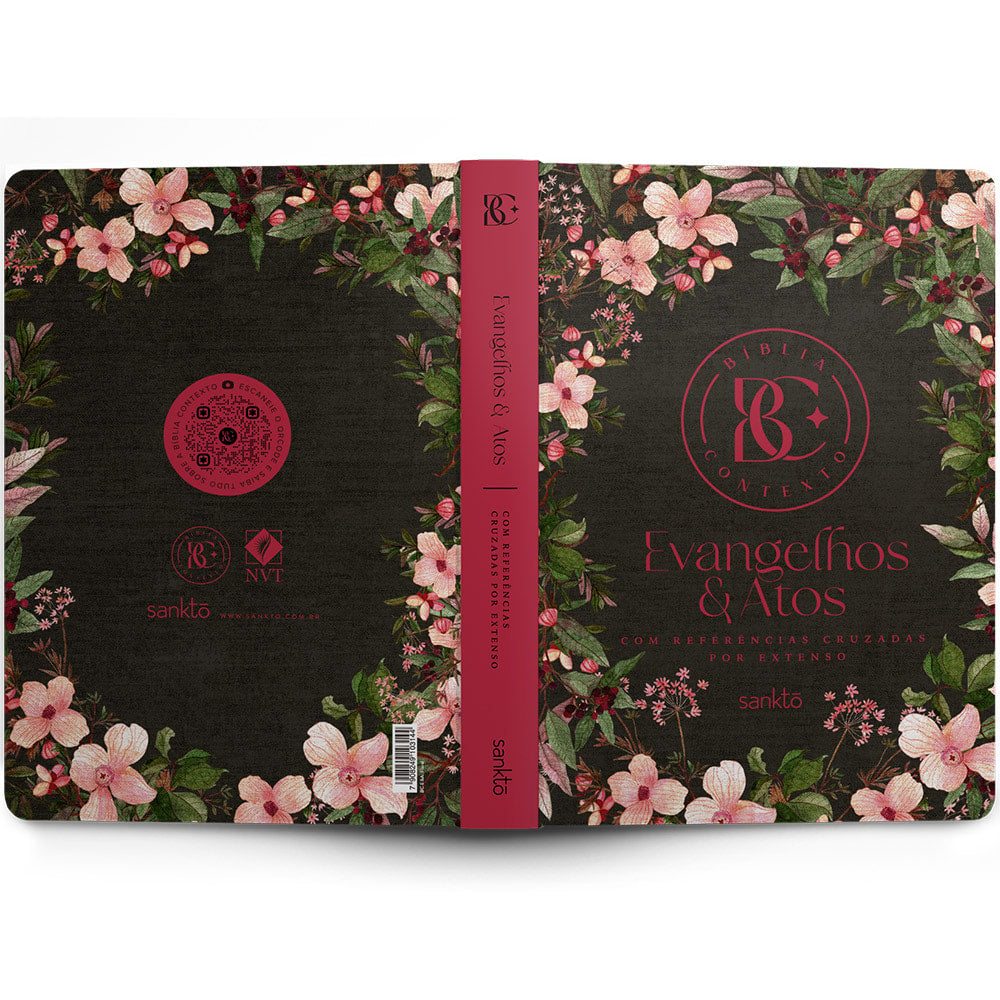Bíblia Contexto | Evangelho e Atos | NVT | Capa Dura | Floral