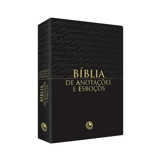 Bíblia para Anotações e Esboços | ARC | Capa Luxo Preta