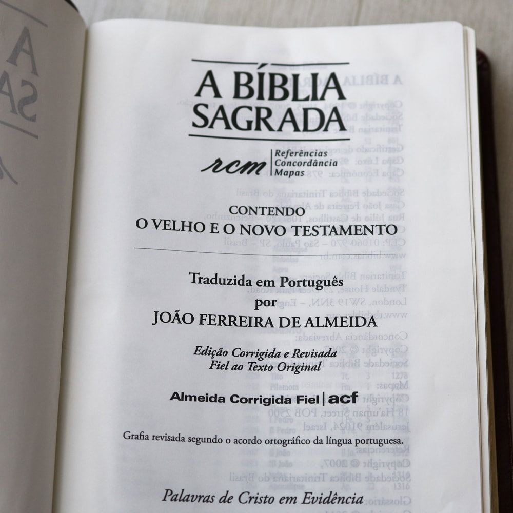Bíblia Sagrada RCM | ACF | Letra Gigante | Capa Luxo Mogno