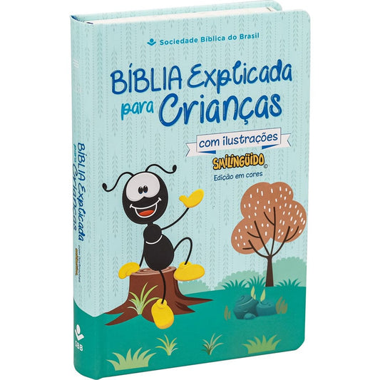 Bíblia Explicada Para Crianças | Smilinguido| NTLH | Capa Dura Azul
