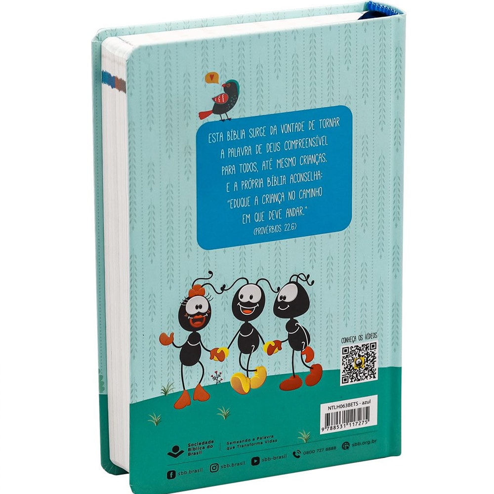 Bíblia Explicada Para Crianças | Smilinguido| NTLH | Capa Dura Azul