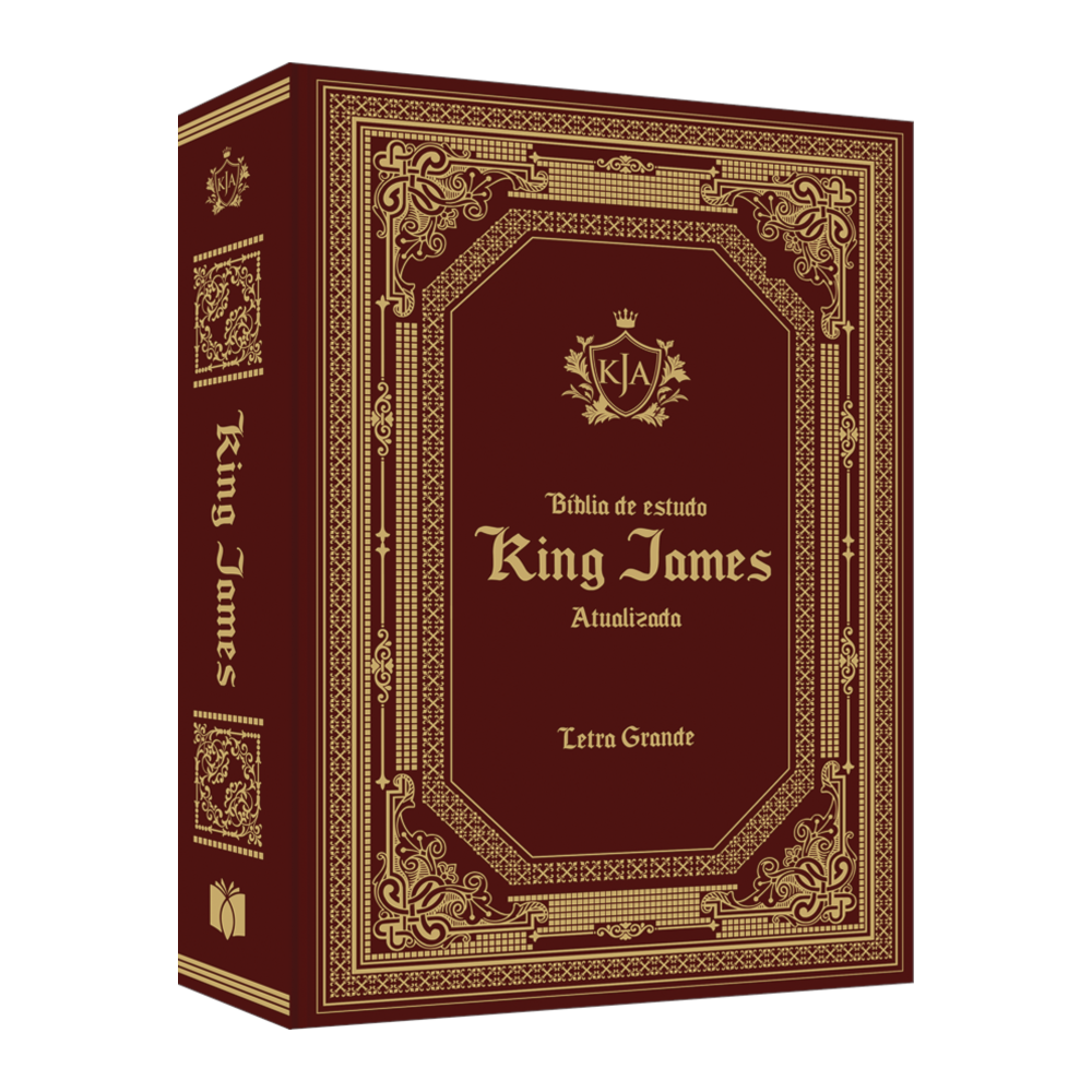 Bíblia de Estudo King James Atualizada | KJA | Letra Grande | Capa Dura Vinho