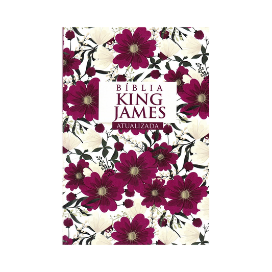 Bíblia King James Atualizada | KJA | Letra Hipergigante | Capa Brochura Flores