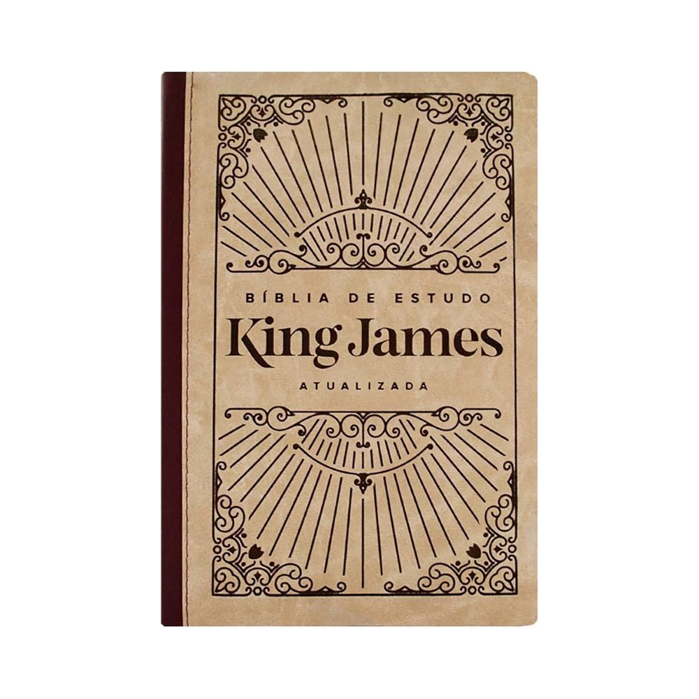 Bíblia de Estudo King James | KJA Letra Grande | Vinho e Bege