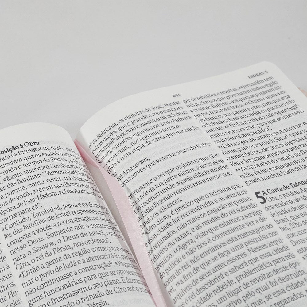 Bíblia Sagrada Flores Rosa | NVI | Letra Gigante | Capa Dura