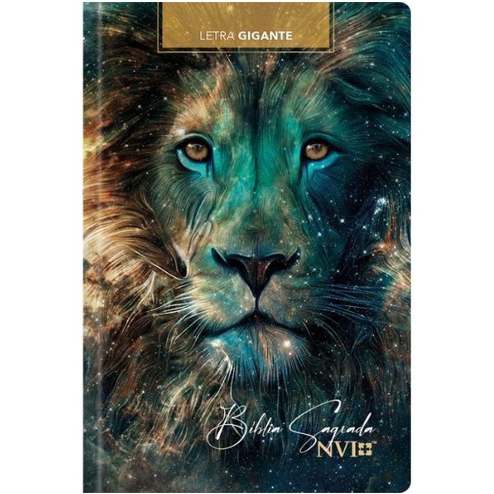 Bíblia Sagrada Leão Estrelas | NVI | Letra Gigante | Capa Dura