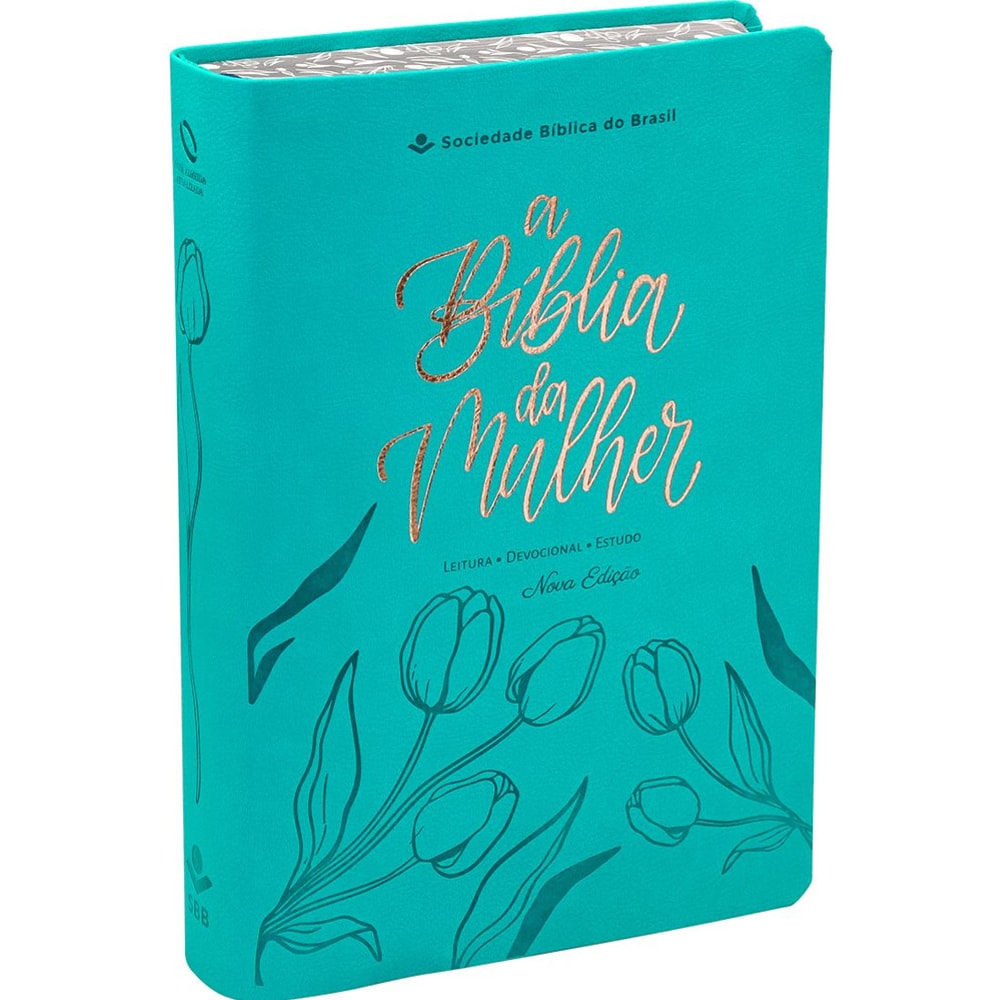 A Bíblia da Mulher | Letra Grande | NAA | Capa Luxo Turquesa