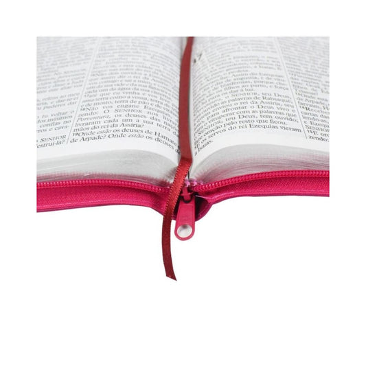 Bíblia Sagrada Vinho | ARC | Letra Gigante | Capa Luxo Zíper