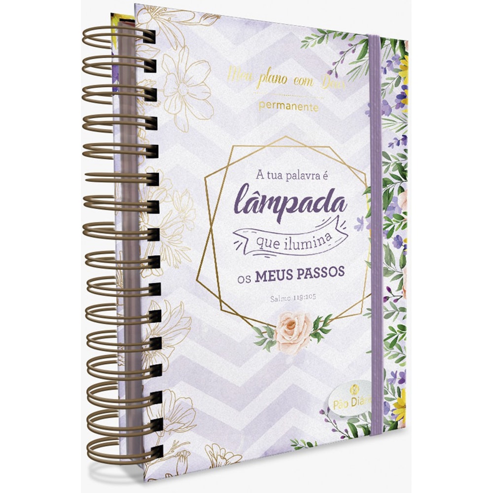 Planner Meu plano com Deus | Tua Palavra é Lâmpada | Capa Dura Espiral