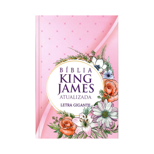 Bíblia King James Atualizada Flores Poa | KJA | Letra Gigante | Capa Dura