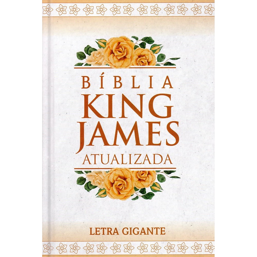 Bíblia King James Atualizada Rosa Vintage | KJA | Letra Gigante | Capa Dura