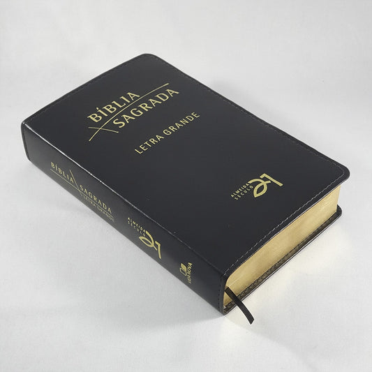 Bíblia Almeida Século 21 | A21 | Letra Grande | Capa Luxo Preta