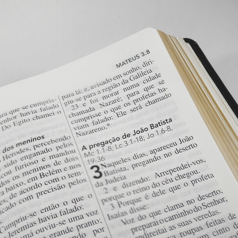 Bíblia Almeida Século 21 | A21 | Letra Grande | Capa Luxo Preta