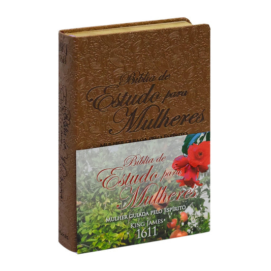 Bíblia de Estudo para Mulheres | BKJ 1611 | Letra normal | Capa Luxo Marrom