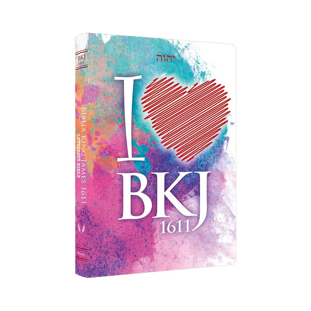 Bíblia King James 1611 Ultra Fina Lettering Bible | Letra Normal | Capa I Love BKJ 1611