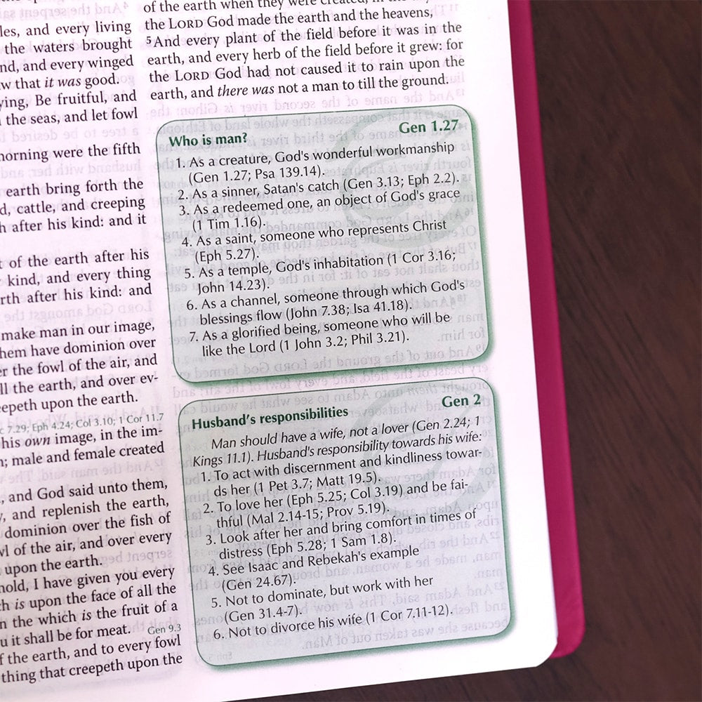 Preachers Bible | Bíblia da Pregadora em Inglês | KJV | Capa Luxo Flor