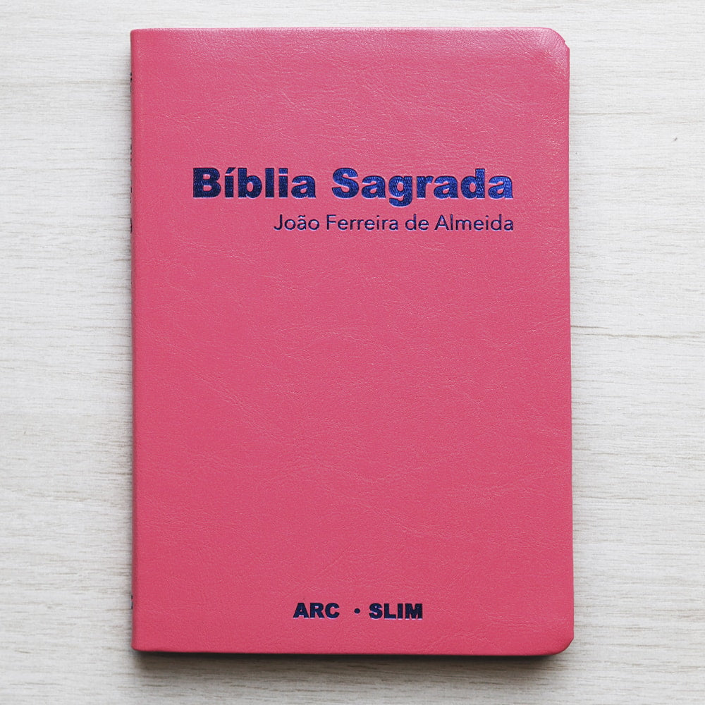 Bíblia Sagrada Slim | ARC | Capa Luxo Rosa