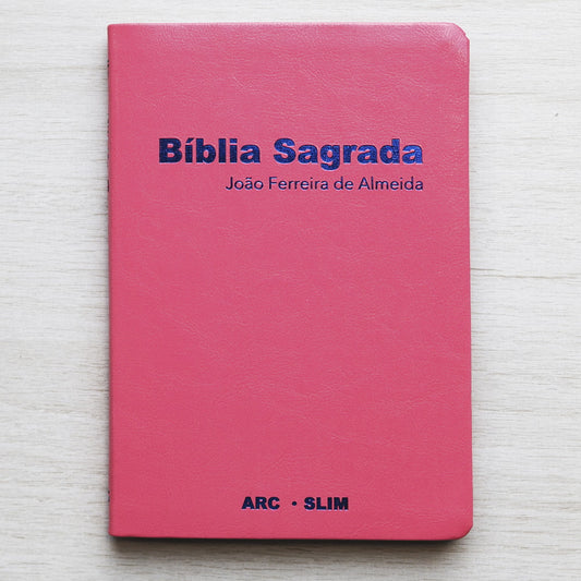 Bíblia Sagrada Slim | ARC | Capa Luxo Rosa